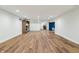 This finished basement boasts hardwood flooring, recessed lights, wet bar, and access to the backyard at 8083 Easton Ln, Zionsville, IN 46077
