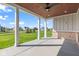 Covered patio with views of the lawn and surrounding houses at 8083 Easton Ln, Zionsville, IN 46077