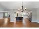 Spacious living room view showcasing the open floor plan and modern finishes at 961 Parkside Dr, Columbus, IN 47203