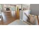 Open staircase transitioning from living area to an upper level at 961 Parkside Dr, Columbus, IN 47203