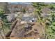 Aerial view of property with a large backyard surrounded by a wooden fence at 9829 Chambray Dr, Indianapolis, IN 46280