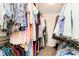 Organized walk-in closet with ample hanging space and shelving at 10752 Tallow Wood Ln, Indianapolis, IN 46236
