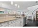 Bright kitchen with granite countertops, white cabinets, and stainless steel dishwasher at 11264 Fonthill Dr, Indianapolis, IN 46236