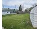 Spacious backyard featuring a grassy area, fencing, and exterior buildings at 1136 Lawrence Ave, Indianapolis, IN 46227