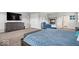 Bright main bedroom featuring a TV, fireplace and ample closet space at 1352 Trifecta Way, Westfield, IN 46074