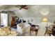 Bonus room featuring sloped ceilings, comfortable seating, and a view to the hallway at 13587 Kensington Pl, Carmel, IN 46032