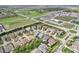 Aerial view of a neighborhood with roundabout and nearby shopping center at 1361 Trescott Dr, Westfield, IN 46074