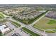 Aerial view of a suburban neighborhood with mature trees and green spaces at 1361 Trescott Dr, Westfield, IN 46074