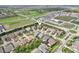 Aerial view of a neighborhood with roundabout, amenities, and location pin at 1361 Trescott Dr, Westfield, IN 46074
