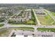 Overhead view of neighborhood and community with pond and manicured landscaping at 1361 Trescott Dr, Westfield, IN 46074