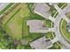 Aerial view of suburban homes showcasing lush lawns and mature trees at 1361 Trescott Dr, Westfield, IN 46074