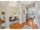 Inviting dining area with hardwood floors and modern lighting at 1361 Trescott Dr, Westfield, IN 46074