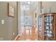 Inviting entryway with hardwood floors, high ceilings, and a decorative glass door at 1361 Trescott Dr, Westfield, IN 46074