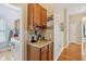 Hallway nook with built in cabinets and access to laundry room at 1361 Trescott Dr, Westfield, IN 46074