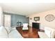 Comfortable living room showcasing hardwood floors, contemporary furniture, and stylish decor at 143 Beechview Ln, Indianapolis, IN 46217