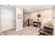 Hallway with carpet, neutral decor, stairs, and a desk at 17066 Cole Evans Dr, Noblesville, IN 46060