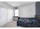Comfortable bedroom featuring closet with sliding doors, neutral walls, and cozy furnishings at 238 Switchgrass Ln, New Whiteland, IN 46184