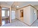 Inviting home entryway with neutral tones, and new carpet at 2680 Woodfield Blvd, Franklin, IN 46131