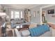 Comfortable living room with hardwood floors, neutral walls, and a cozy seating arrangement, perfect for relaxation at 3128 E Fall Creek Pkwy N Dr, Indianapolis, IN 46205