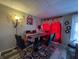 Cozy dining room featuring a modern glass table set and colorful decor, ideal for Gathering dinners at 3601 N Kenwood Ave, Indianapolis, IN 46208