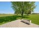 Backyard with a view of mature trees, creating a peaceful and natural environment at 403 N Red Gold Dr, Trafalgar, IN 46181