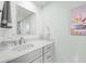 Stylish bathroom with a modern vanity, sleek fixtures, and elegant decor at 403 N Red Gold Dr, Trafalgar, IN 46181