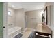 Full bathroom featuring a separate tub and shower, and a single vanity at 424 Orchard Blvd, Danville, IN 46122