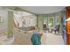 Open living room featuring an archway, neutral tones, and plenty of natural light at 4541 Greenthread Ct, Zionsville, IN 46077