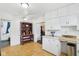 Open kitchen layout with vintage cabinet and ample counter space at 540 S Broadway St, Atlanta, IN 46031