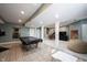 Finished basement with play area, pool table, and seating at 5624 Ottawa Pass, Carmel, IN 46033
