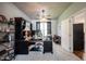 Comfortable home office featuring a ceiling fan, neutral carpet, and a work space at 5624 Ottawa Pass, Carmel, IN 46033