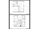 Detailed floor plan showcasing the layout of the home with dimensions for each room on both floors at 8327 Andrusia Ln, Indianapolis, IN 46237
