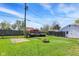 Spacious backyard featuring a fire pit at 1043 E Castle Ave, Indianapolis, IN 46227