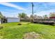 Well-maintained backyard with green lawn and a fire pit at 1043 E Castle Ave, Indianapolis, IN 46227