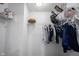 Organized closet with shelves, hanging clothes, and storage baskets, offering ample storage space at 11327 Guy St, Fishers, IN 46038