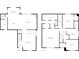 Layout of a two-story home featuring a spacious kitchen, living room, and bedrooms with walk-in closets at 11327 Guy St, Fishers, IN 46038