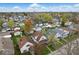 This aerial view shows the location in a suburban neighborhood with mature trees and sidewalks at 122 S 3Rd Ave, Beech Grove, IN 46107