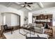 Open concept design featuring a view of kitchen, dining and living area, highlighted by hardwood floors at 15144 Bentfield Ct, Fishers, IN 46037