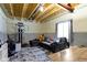 Unfinished basement with exposed ceiling and ductwork, and a large window at 1747 Wellpark Dr, Westfield, IN 46074