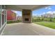 Covered outdoor patio with brick fireplace, perfect for entertaining at 1747 Wellpark Dr, Westfield, IN 46074