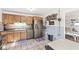 Kitchen with stainless steel appliances and stylish backsplash at 1850 Cruft St, Indianapolis, IN 46203