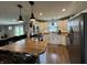 Beautiful kitchen with wood countertops, stainless steel appliances, and modern lighting at 1873 W 950 S, Pendleton, IN 46064