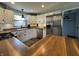 Beautiful kitchen with white cabinets, stainless steel appliances, and eat-in counter seating at 1873 W 950 S, Pendleton, IN 46064