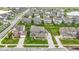 Beautiful aerial view of gray home with an attached two car garage in friendly community with lush green spaces at 1979 Lunenburg Dr, Westfield, IN 46074