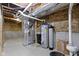 Unfinished basement with a furnace and water heater at 1979 Lunenburg Dr, Westfield, IN 46074