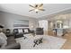 Spacious living room with comfortable leather furniture and an open layout at 1979 Lunenburg Dr, Westfield, IN 46074