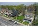 Aerial view showing the property's location within a neighborhood, with easy access to amenities at 3320 E New York St, Indianapolis, IN 46201