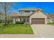 Charming two-story home with brick and vinyl siding, manicured lawn and attached two car garage at 358 W Tansey Xing, Westfield, IN 46074