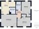 A clear floorplan shows the layout with kitchen, bathroom, utility room, living room and bedrooms at 3826 Delaware St, Anderson, IN 46013