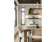 Close up of the dining room featuring the table setting, shelving, and view at 4292 Alderborough Way, Zionsville, IN 46077